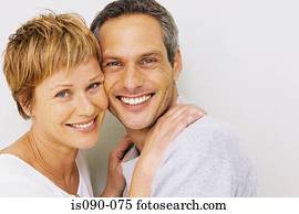 Portrait of a man and woman Portrait of a man and woman