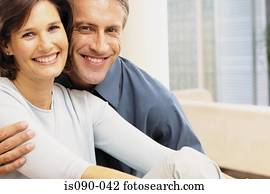 דמות, של, a, איש ואישה