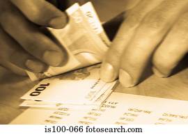 Counting money Counting money