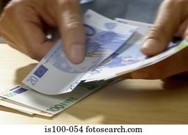 Counting money Counting money