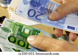 Counting money Counting money