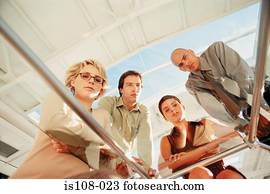 businesspeople, em, escritório