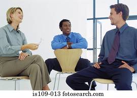 businesspeople, do, setkání