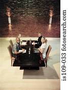 businesspeople, in, versammlung