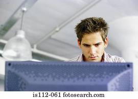 Man using computer