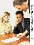 businesspeople, em, escritório