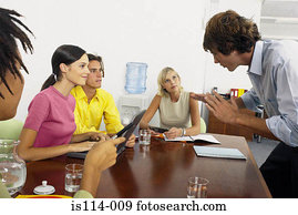 Businesspeople in meeting