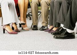 businesspeople, in, versammlung