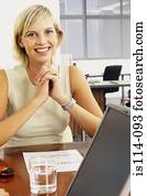 executiva, em, escritório