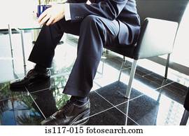 Businessman sitting in modern office