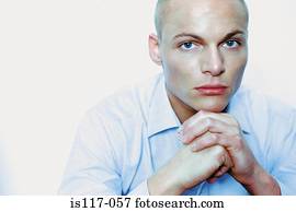 retrato, de, um, homem negócios