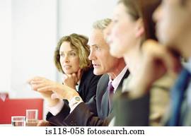 Businessman talking in meeting Businessman talking in meeting