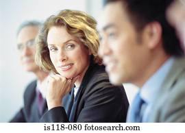 businesspeople, em, reunião