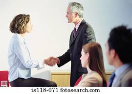 businesspeople, in, büro