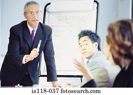 businesspeople, in, versammlung