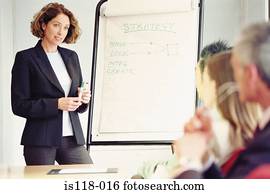 businesspeople, in, versammlung