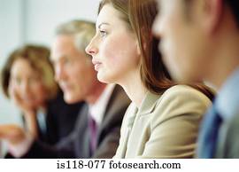 businesspeople, 在, 會議