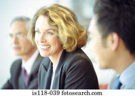 Businesswoman talking in meeting