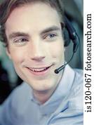 homem negócios, ligado, telefone