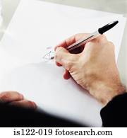 desenho, ligado, um papel