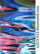 reflexão, ligado, água