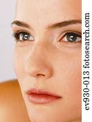 stående, av, kvinna