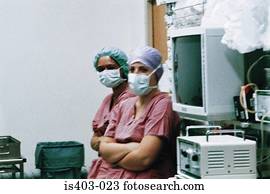 cirúrgico, enfermeiras