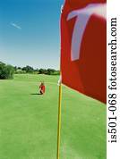 sacola golfe, e, bandeira