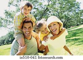familie, park familie, park