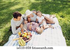 Family having a picnic