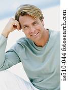 retrato, de, um, homem