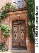 entrada, em, roussillon, luberon, montanhas
