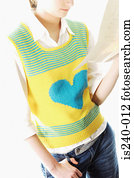 Man wearing heart shape tank top