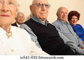 pessoas anciãs, sentada, câmera revestimentos