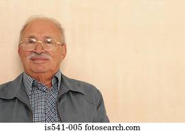 retrato, de, homem idoso