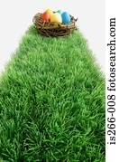 ovos páscoa, em, um, ninho