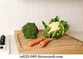 legumes, ligado, um, tábua cortante