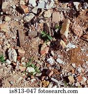 Rubble on the ground