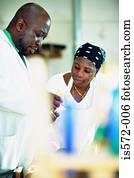 estudante, em, laboratório