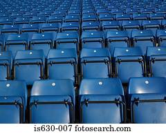 Empty stadium seating