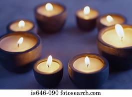 A circle of candles