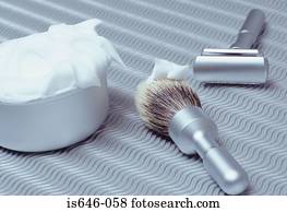 um, tradicional, barbeando estojo