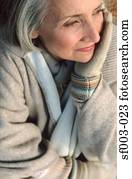 Senior woman looking thoughtful