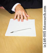 homem negócios, passagem, contrato