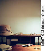 Feminine items on desk