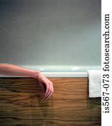 zena reclining, do, kúpeľ