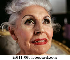 Senior woman looking hopeful 