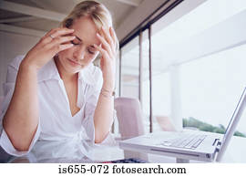 Woman looking stressed
