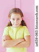 Girl in a yellow t-shirt