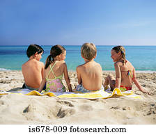 Children at the beach